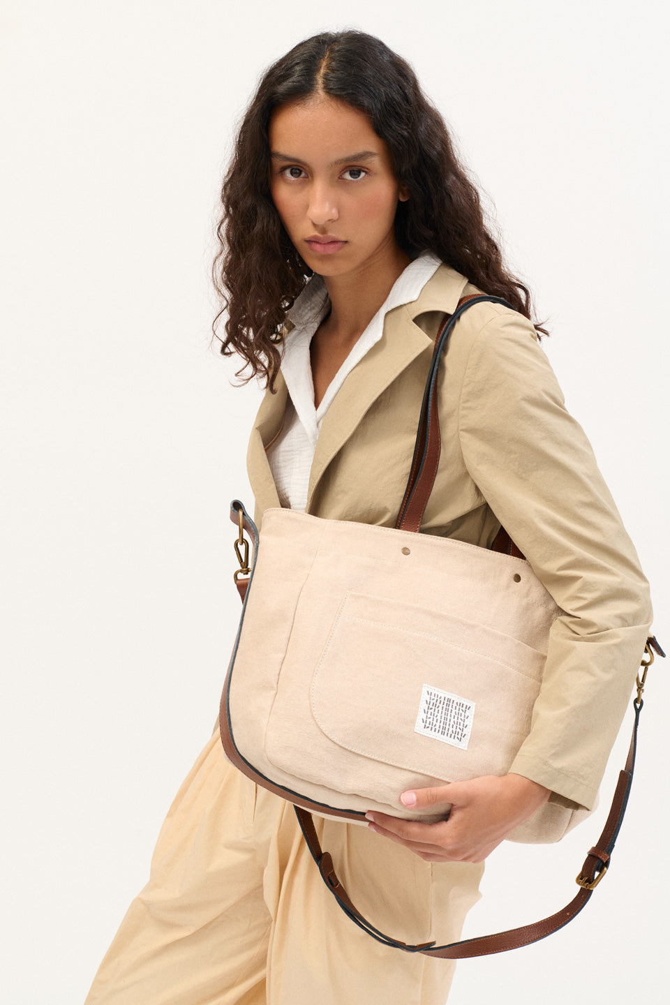 LEATHER CANVAS BAG