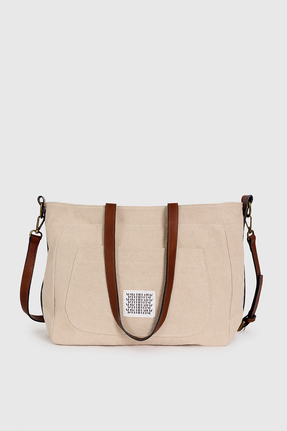 SAC EN CUIR ET TOILE